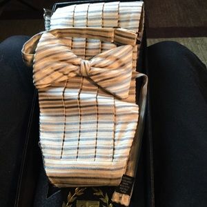 Silk cummerbund and bow tie by Dion made in Italy